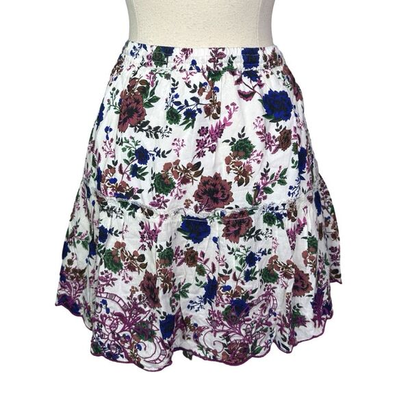 Raga Purple Floral Mini Skirt - Size Medium - Picture 6 of 8